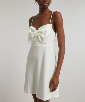 RIXO London Bridal White Oversized Bow White Mini Dress 8