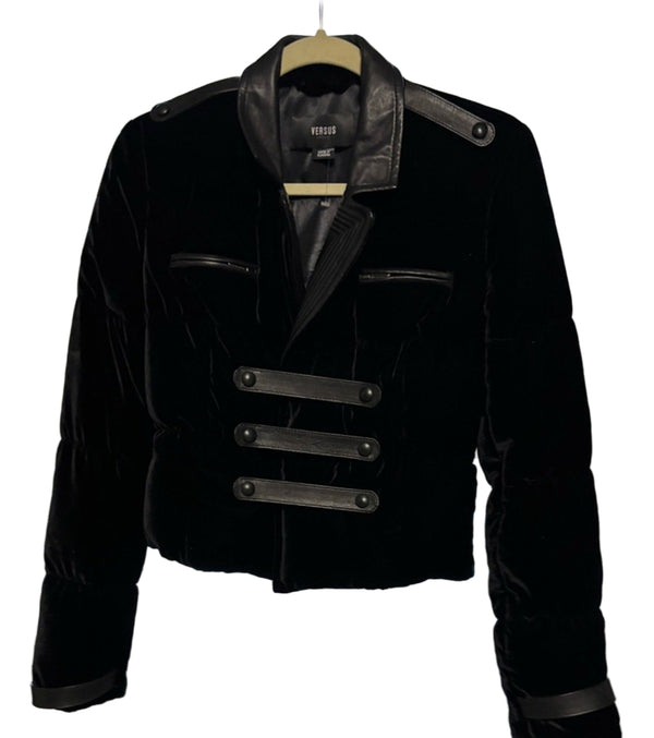 Versace Women's Versus  Black Velvet Puffer Jacket – Size 4