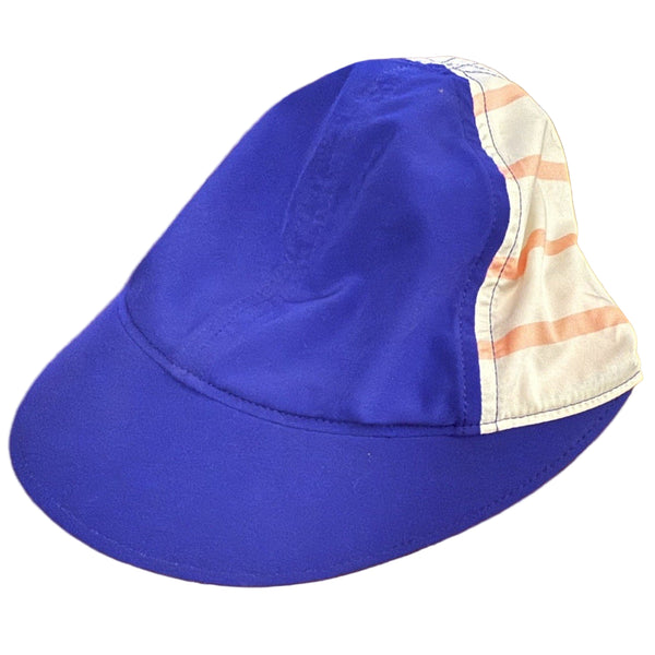 Lululemon Speed Demon Run Hat – Blue Striped with Orange Ponytail Slot