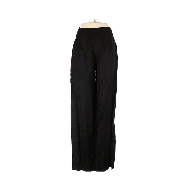 NWT Pearl Women's Sabato Black High Waist Riviera Pants, Linen Viscose, Size 8