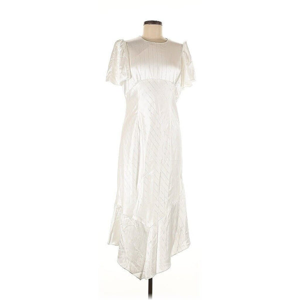 NWT Emma Wallace Women's Linia Empire Waist White Midi Dress – Bridal, Size 8