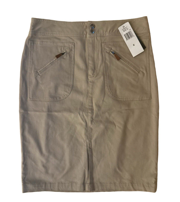 NWT Lauren Ralph Lauren Women’s Beige Cotton Spandex Stretch Safari Mini Skirt – Size 6