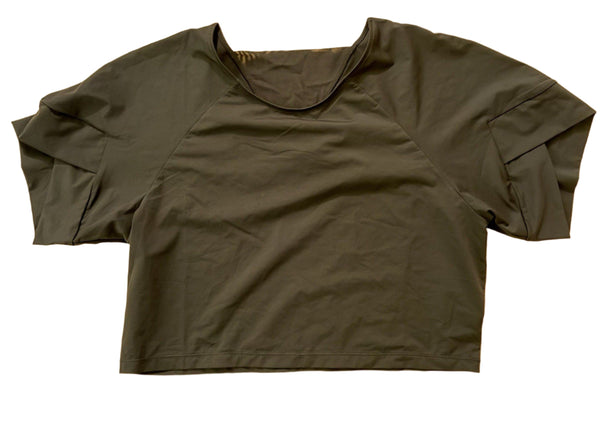 Sweaty Betty Women's Black Cropped Batwing Short Sleeve Boxy T-Shirt Large