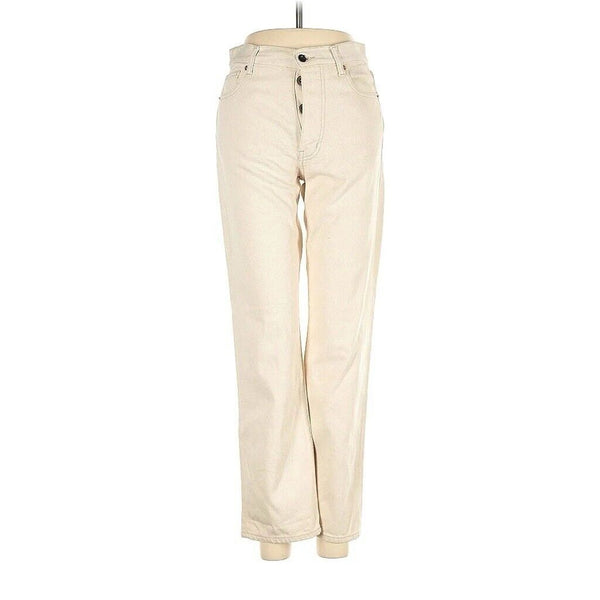 Bellerose Women's Cream White High Rise Popeye Jeans 25 X 27.5 - Straight Leg