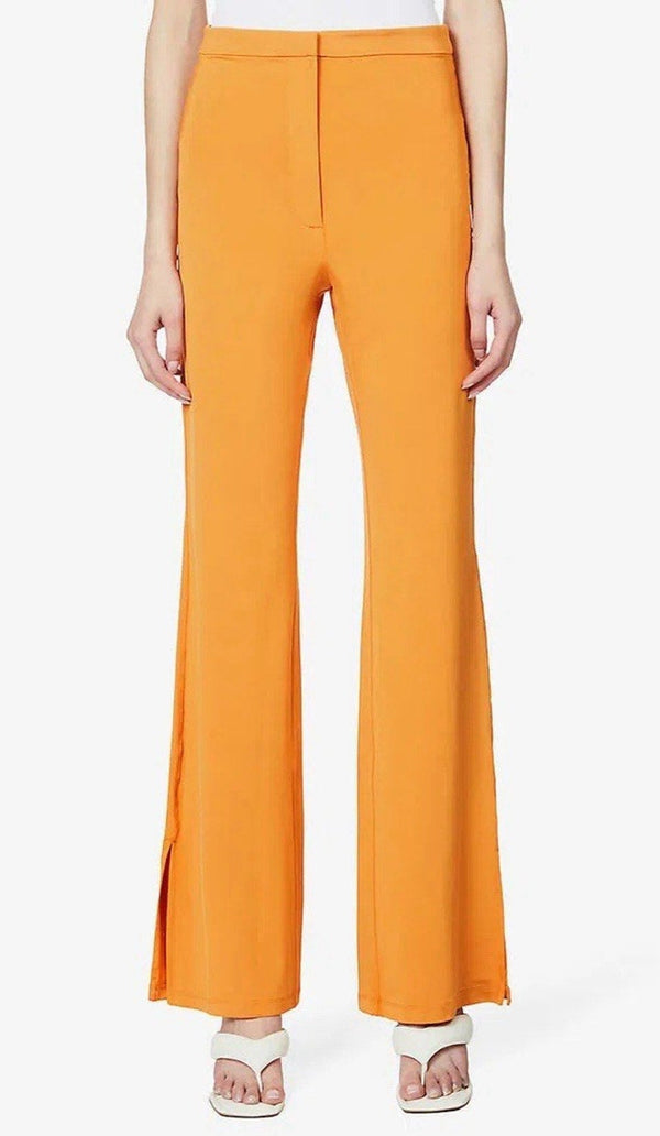 REMAIN Birger Christensen Women’s Jessie High-Rise Flared Stretch Trousers – Orange, Size 4