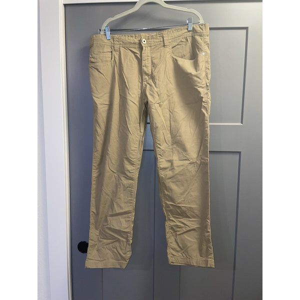 Loro Piana Jeans Mens 42x27 Khaki Straight Leg Stretch Cotton Chino Pants 🔥