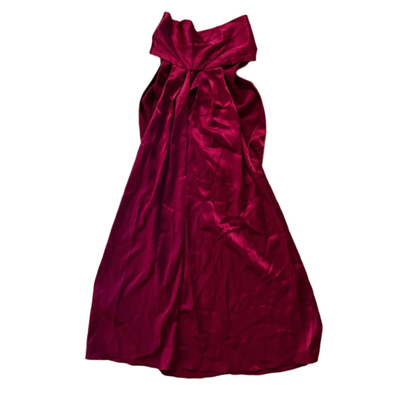 Galvin London Women's Red Mini Dress – Deep V Sash Draped (US 4 / EU 36)