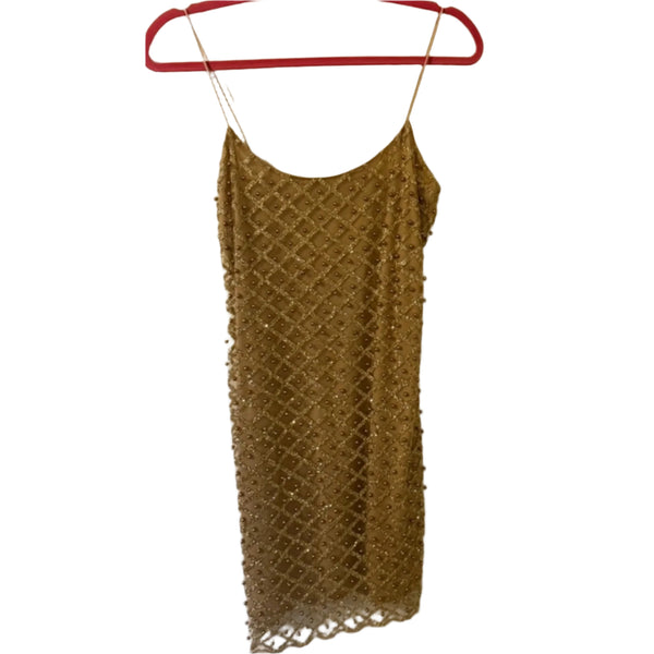 NWT Parisian Women’s Champagne Beaded Bridal Mini Dress – Size US 6