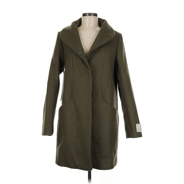 NWT Aritzia Wilfred Women's Cocoon Wool Cashmere Coat – Green Olivewood (Medium)