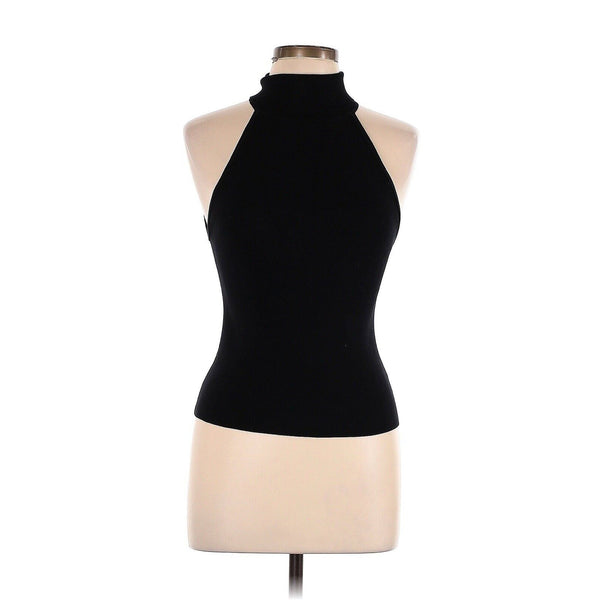 GREY VEN Women's Keith Sleeveless Turtleneck Top - Natural Black, Size Large