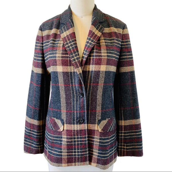 VTG 70’s haberdashery Plaid Riding Blazer jacket 10