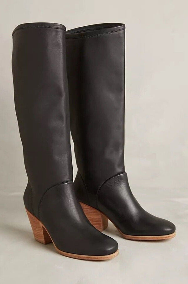 Rachel Comey Women's Carrier Boot Tall Western Knee-High Leather Black Size 9