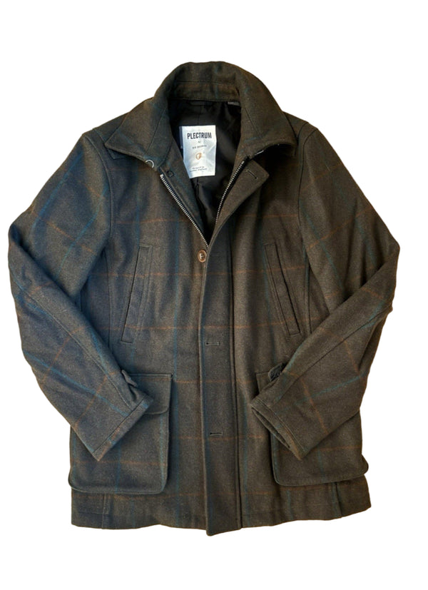 Ben Sherman Women’s Plectrum Green Tartan Wool Blend Jacket – Size Small