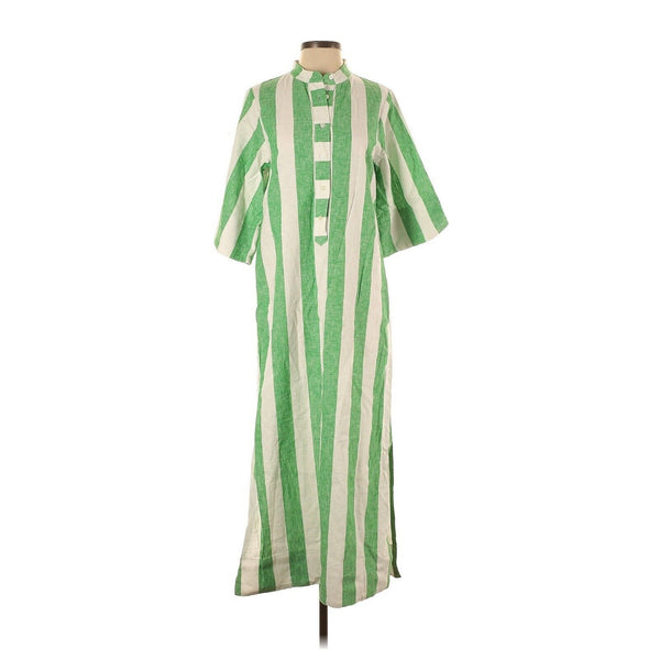 NWT Kate Spade Green White Awning Stripe Tunic Dress Small