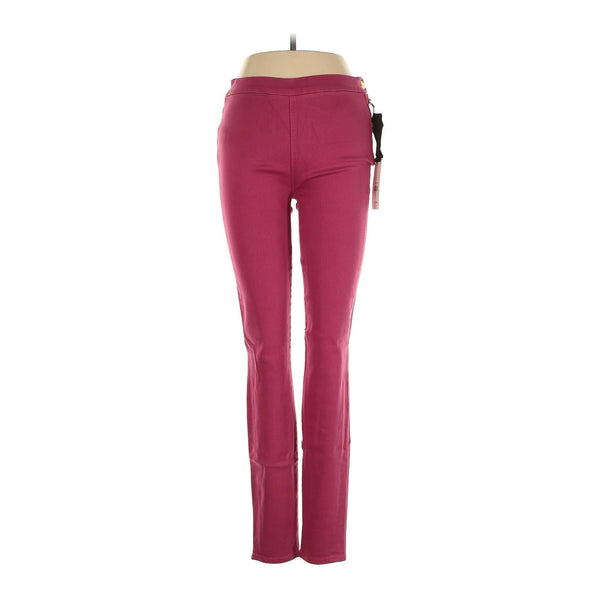 NWT Giambattista Valli Women's x 7 For All Mankind Pink Cotton Side Zipper Pants (Size 26)