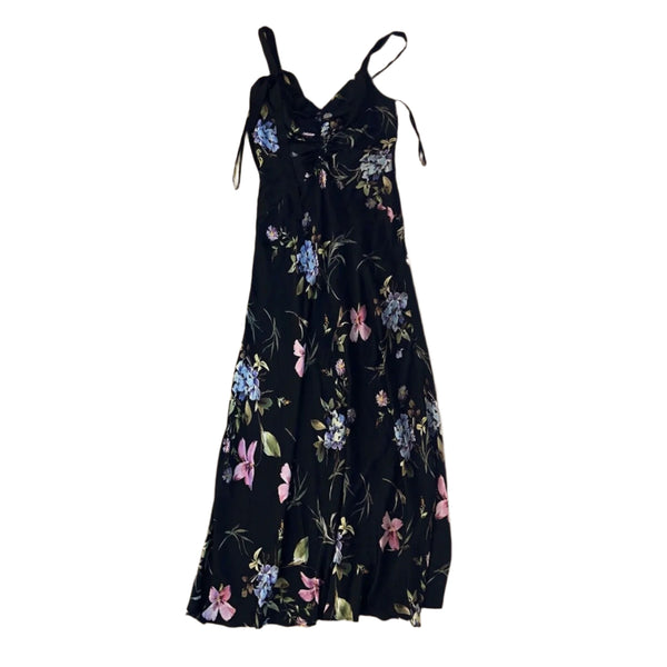 Jill Stuart Women's Black Floral Maxi Dress Size 6