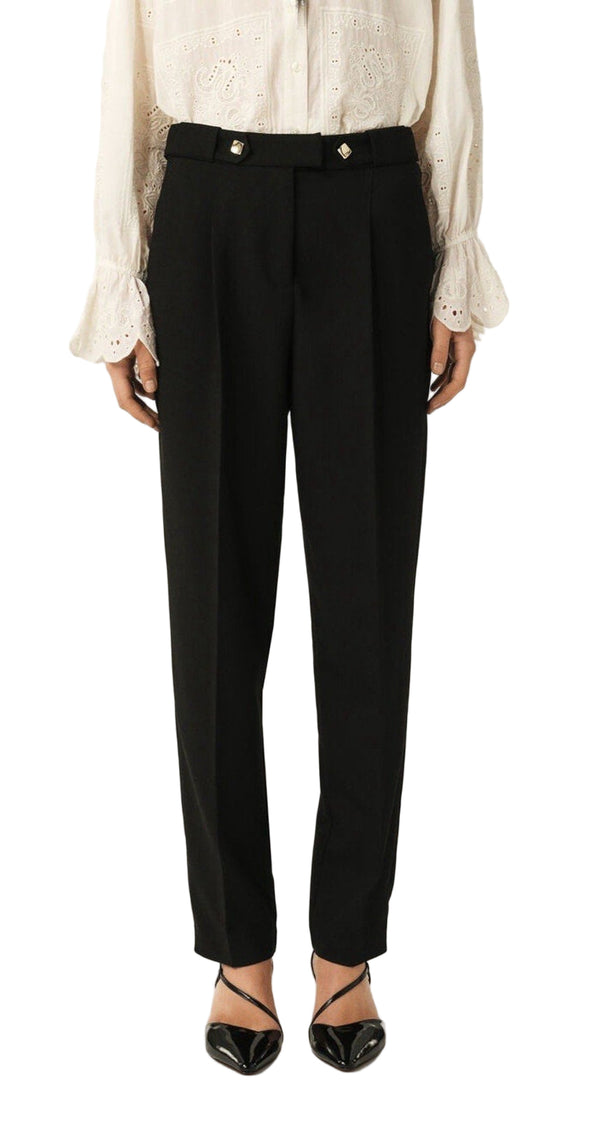 BA&SH Women’s Jude Black Trousers – Size 38 (US 6)