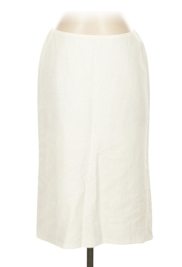 Ralph Lauren Collection Purple Label Women’s White Cotton Midi Skirt – Size 4