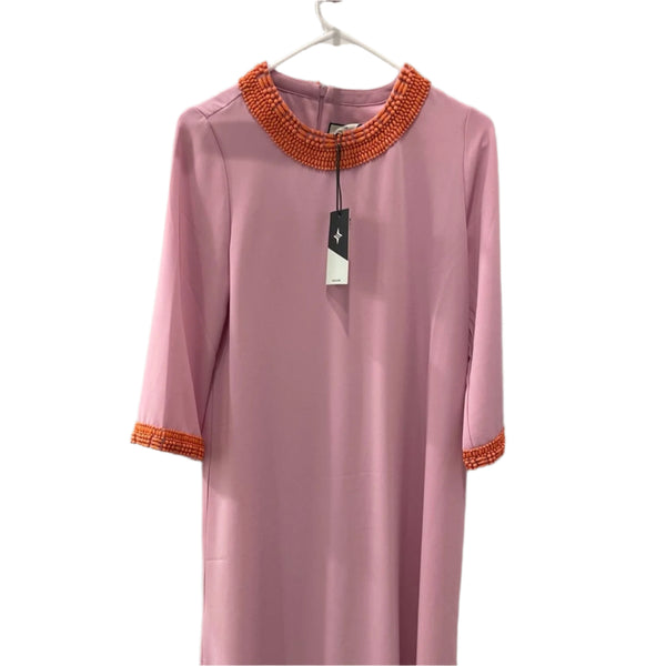 Tuckernuck Women's Orchid Haze Jamie Maxi Dress Pink Orange Beading Kaftan XS