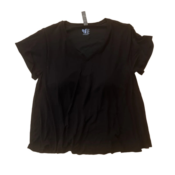 Shebird Women's Black Vera V-Neck Short Sleeve T-Shirt – Size XXL