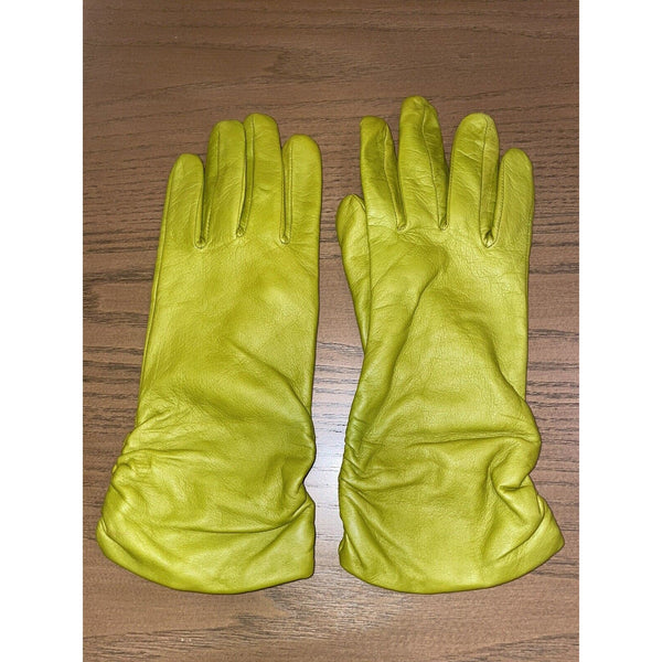 Preston & York Leather Green Gloves Lined 100% Polyester Size M Women’s 🔥