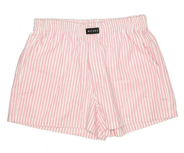 ONEDNA One Dna Women's Pink Stripe Unisex Boxer Style Shorts – Size Medium