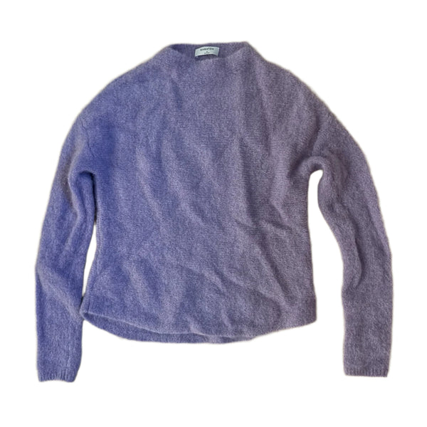 Aritzia Babaton Women's Chalmers Sweater – Lilac Purple Mohair Alpaca Mockneck Pullover, Size Small