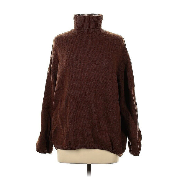 The Frankie Shop Brown Wool Blend Turtleneck Wool Sweater M/L