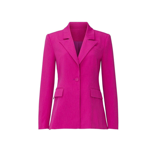 Elliatt Women's Aurora Blazer in Vivid Orchid (Barbie Pink), Single Button Chic, Size XL