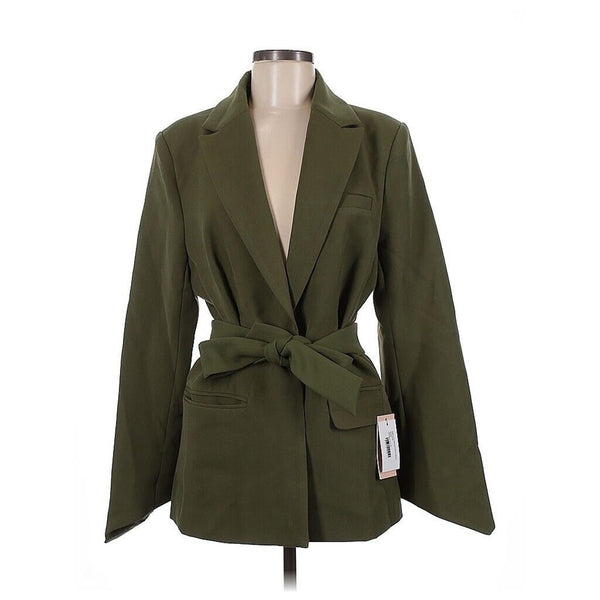 NWT Odd Muse Women's Green Classic Muse Belted Blazer Jacket, Size Medium