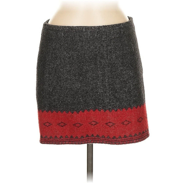 VTG Ralph by Ralph Lauren Women's Red & Grey Western Wool Blend Mini Skirt – Size Medium