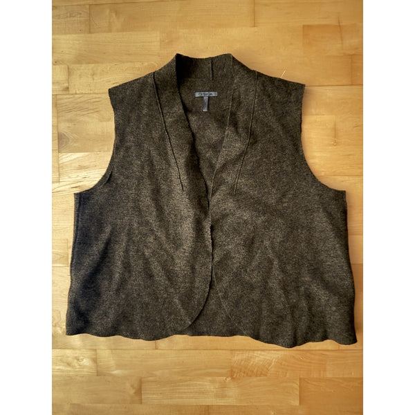 Oska Worsted Wool avant-grade Open vest sweater 3