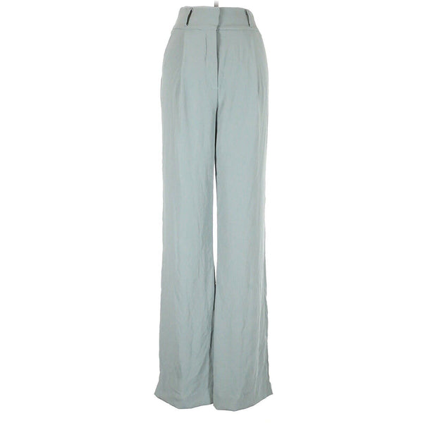 Veronica Beard High Waist Wide Leg Baby Blue Trousers Pants Tie Waist Belt 8