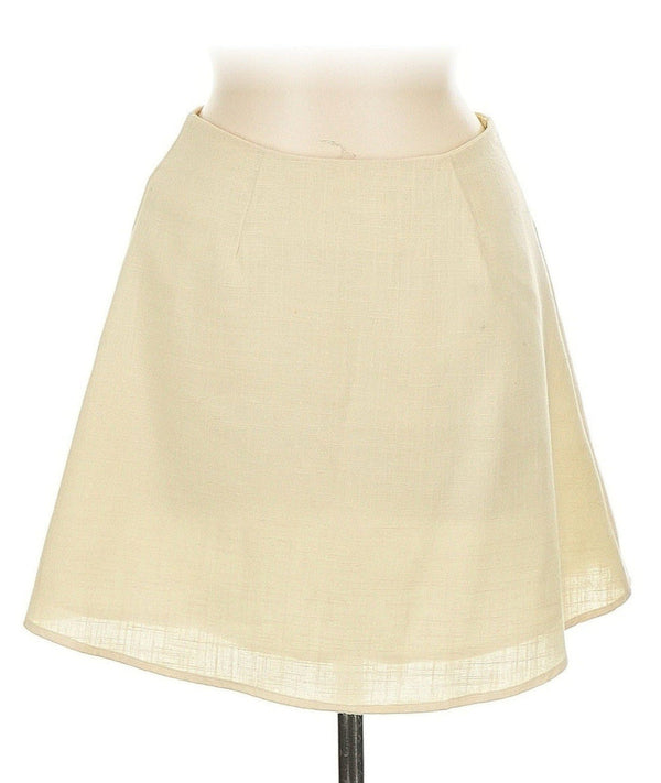 Girl Of The Earth Women’s Upcycled Cotton Mini Skirt – Tan, Size Medium