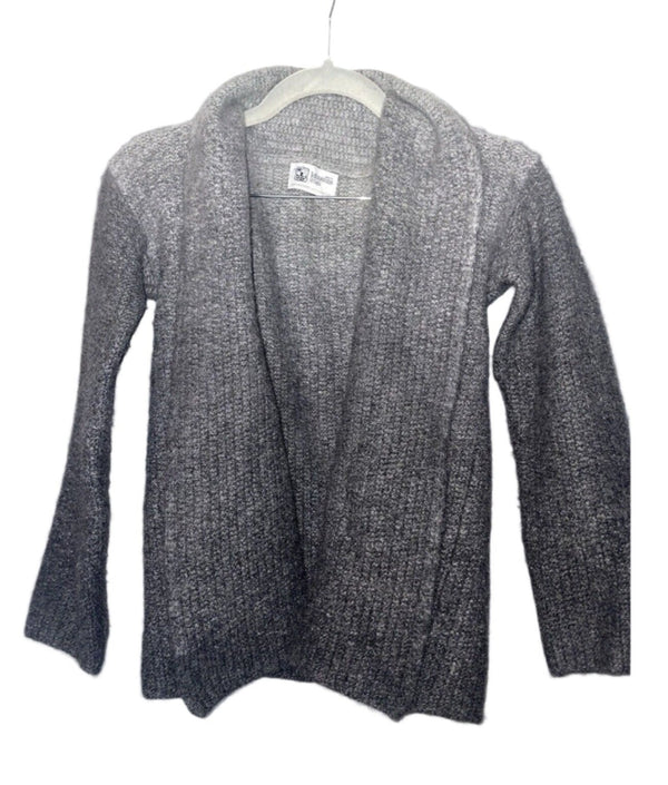 Johnstons of Elgin Women's Open Front 100% Cashmere Cardigan Sweater - Black Ombre, Extra Small