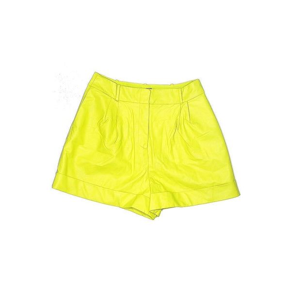The Bar Women's  Dylan Faux Leather Neon Pistachio Shorts – Size 8