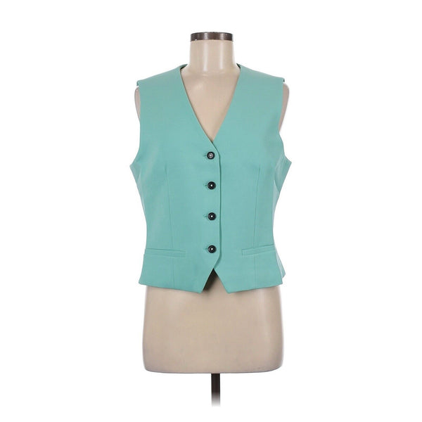 Saint Art Women’s Maude Waistcoat Vest – Pistachio Teal,Contemporary Style, Medium