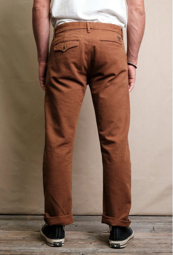 Freenote Cloth Men's Workers Chino Cotton Pants 31x30 Brown Rust 14 Ounce Made in Japan