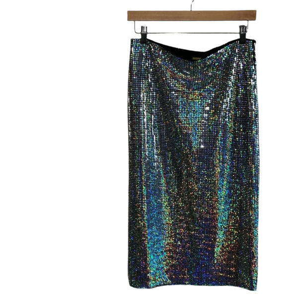 Dodo Bar Or Women's Alexa Disco Midi Skirt – Light Silver, Size 42 (US 10)