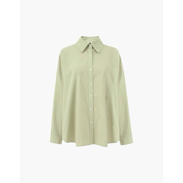 Depound Women's Oversized Mint Button Down Shirt - Minimalist - One Size Fits All