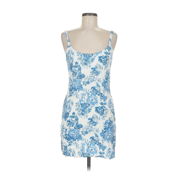 Reformation women's Puglia Mini Dress – Blue & White Floral, Size 8