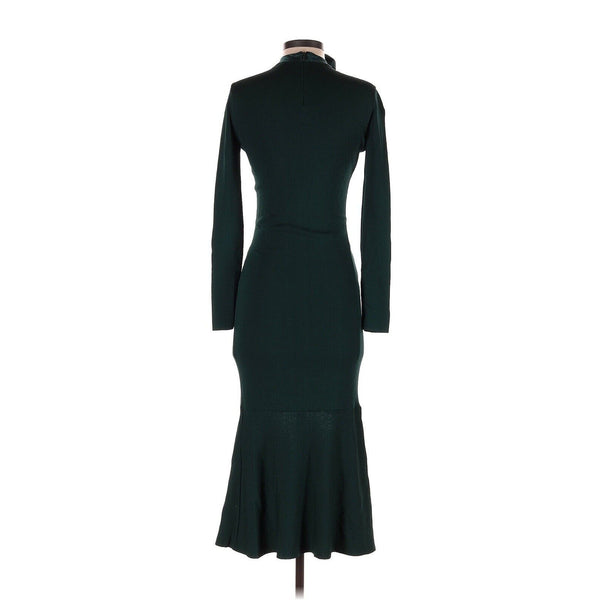 Antonio Melani Women's Green Knit Tie Neck Midi Dress – XS
