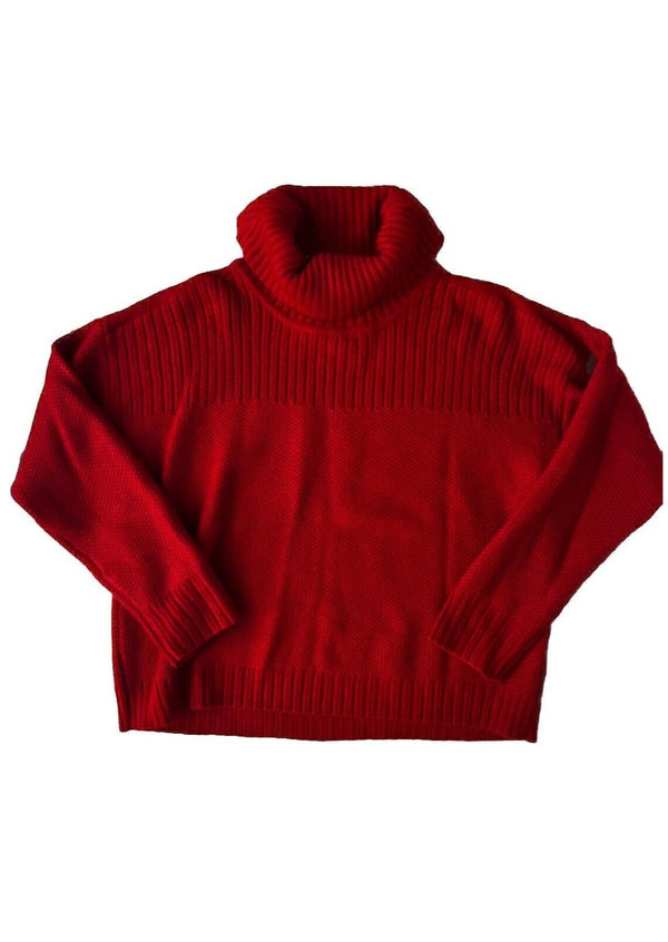 Jones New York Red Women's Turtleneck Long Sleeve Sweater, XL