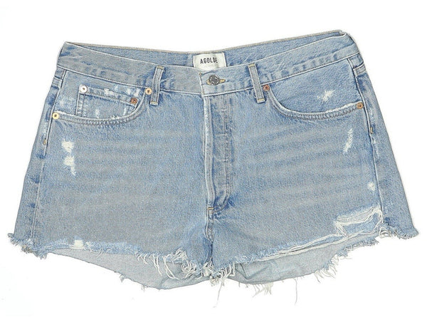 Agolde Women’s Parker Cut-Off Denim Shorts – Light Wash – Size 31