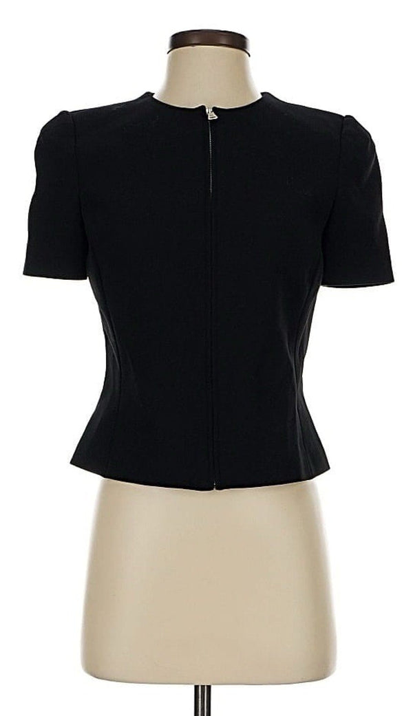 Ralph Lauren Women’s Purple Label Short Sleeve Collarless Wool Jacket – Size 4