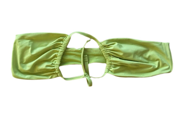 Skims Women's Signature Track Neon Yellow Bikini Swim Top 2 XL