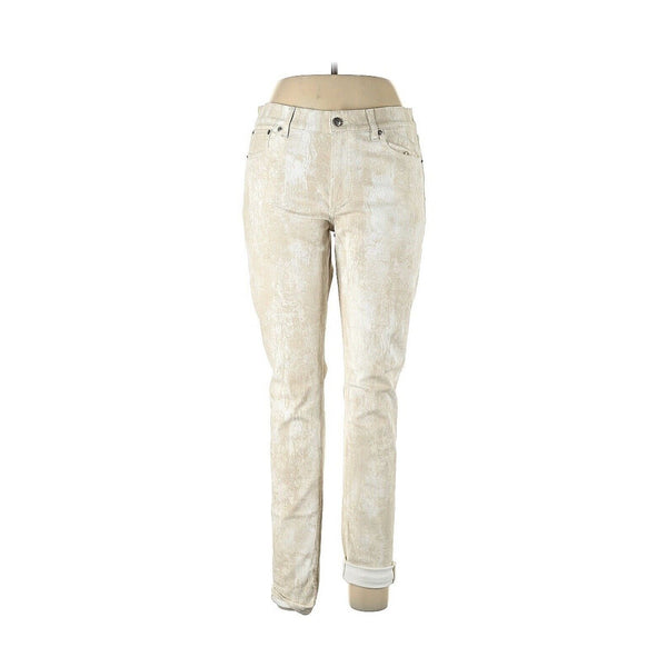 Ralph Lauren Purple Label Women's Italy Cream Ankle Skinny Stretch Denim Jeans - Cream (Ivory) Size 31 X 31