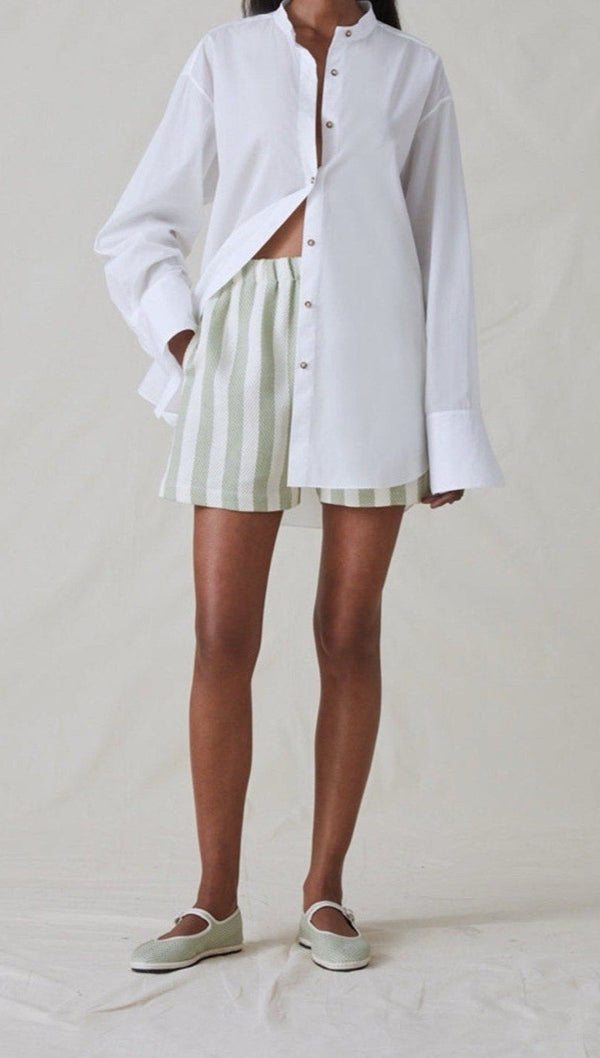 NWT Attersee Women's The Shorts – Cypress Stripe – Green/Blue – Large