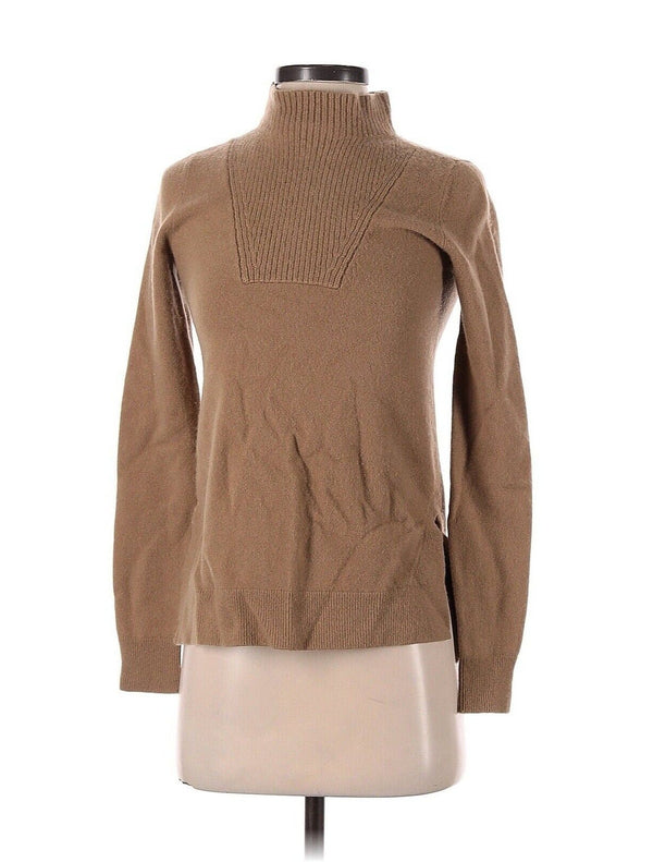 Akris Punto Women's Wool Cashmere Blend Mockneck Sweater - Tan Beige, Size US 2