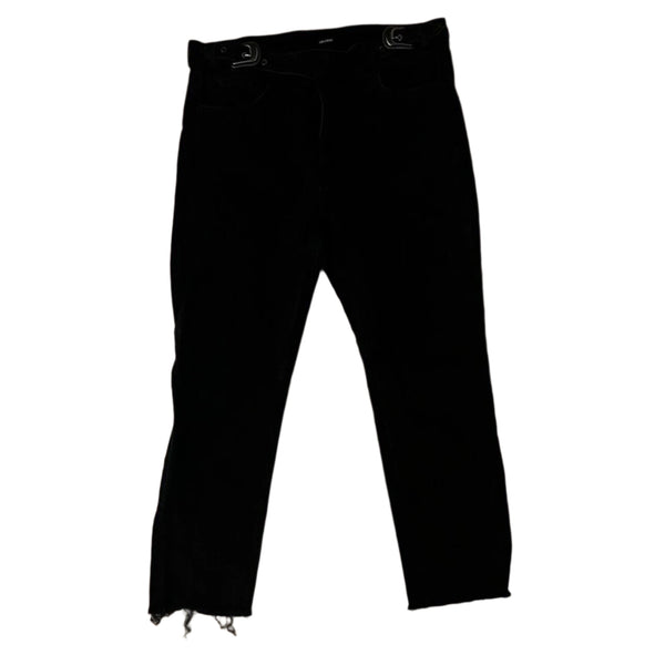 GRLFRND Women's Black Zoey Western Silver Belted Jeans with Raw Hem 32